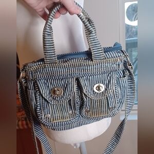 Y2k Striped Denim Bad